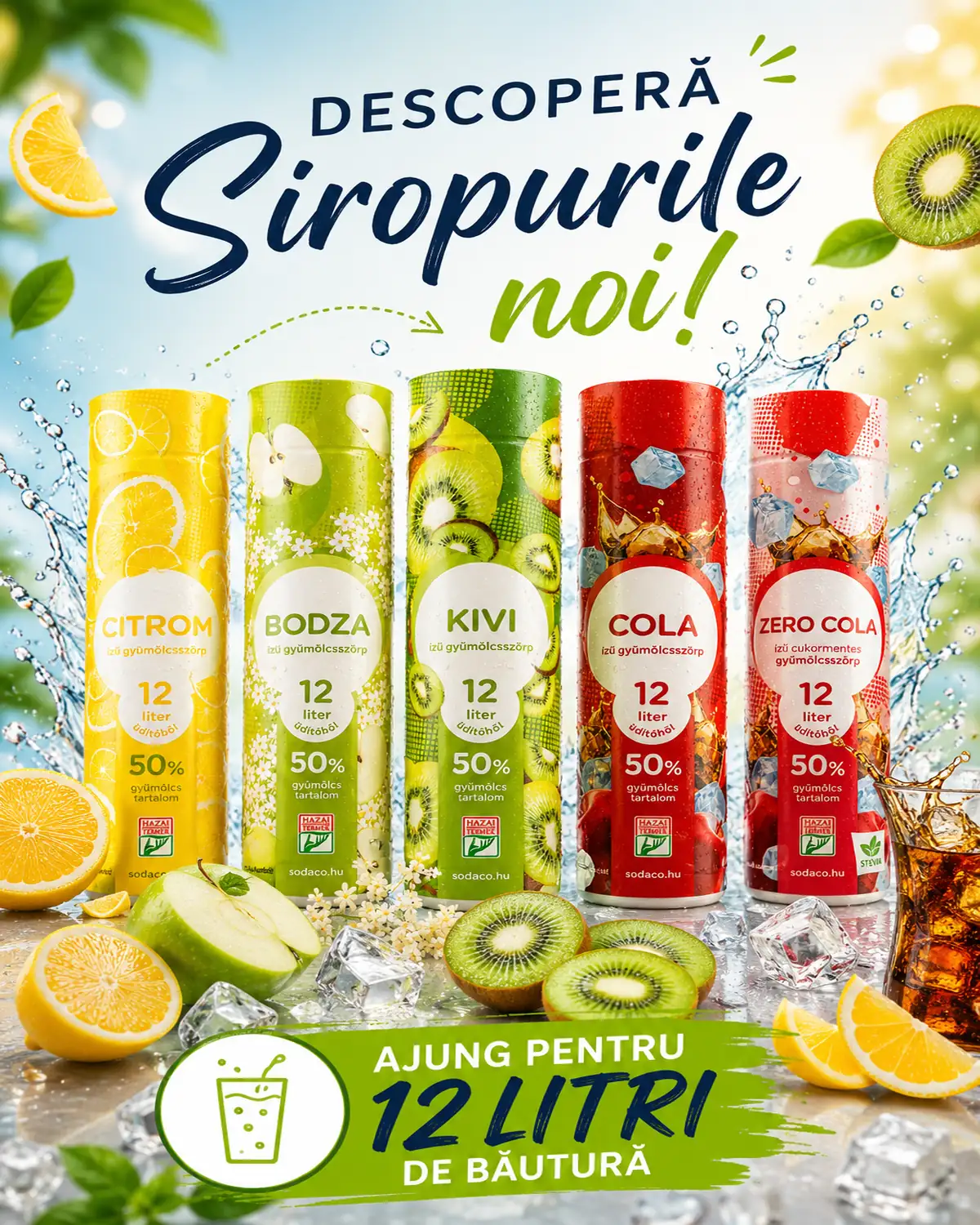Descoperă siropurile noi Sodaco
